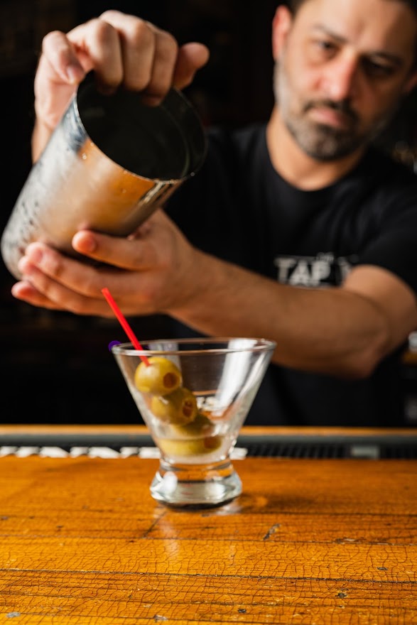 bartender making cocktail