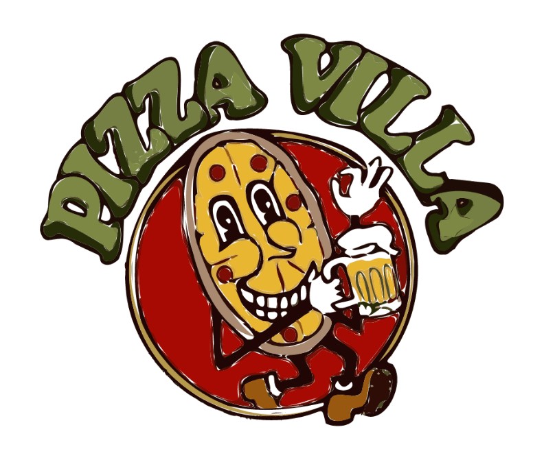 Pizza Villa logo scroll