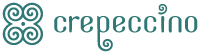 Crepeccino Cafe logo scroll