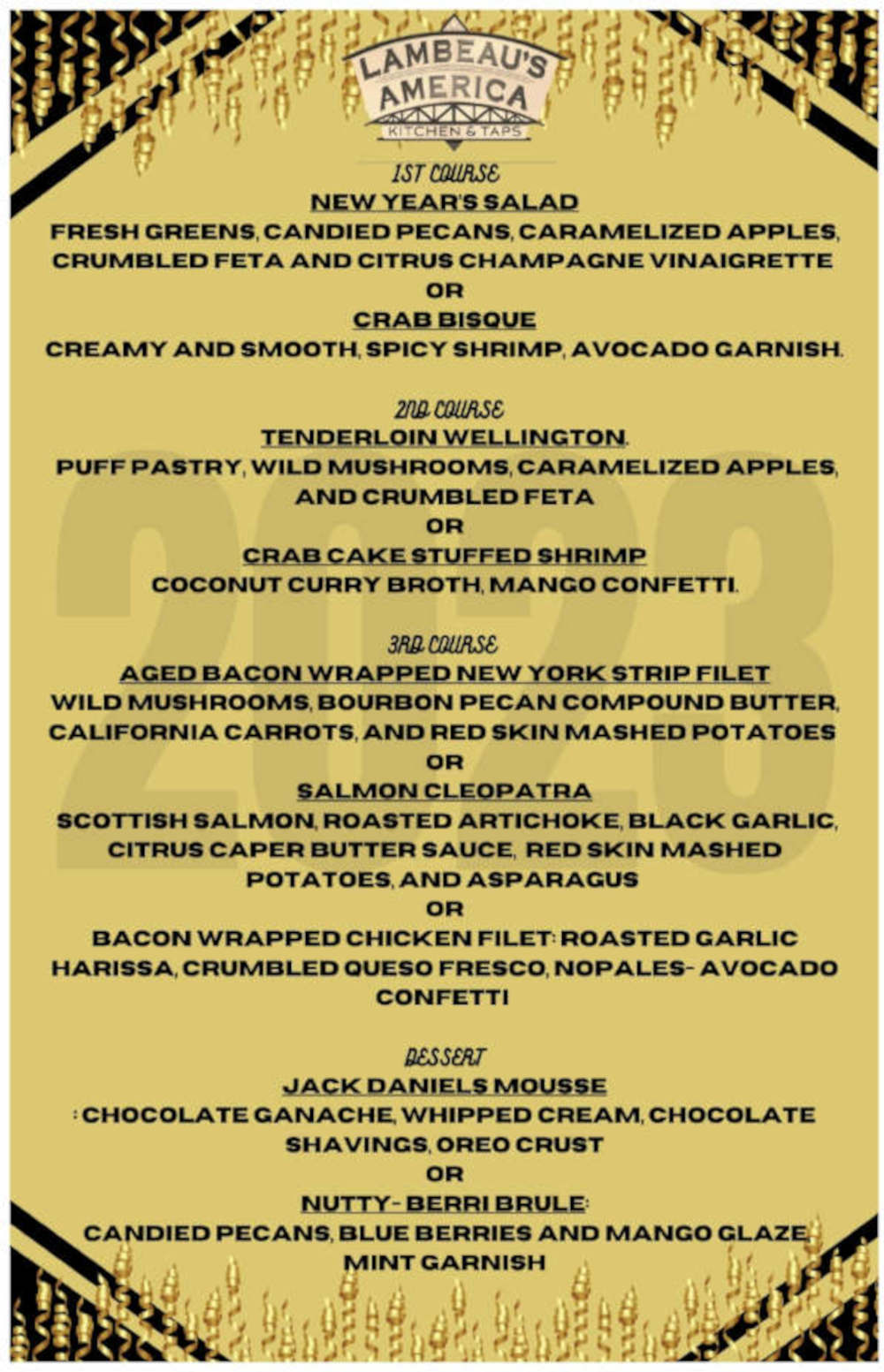 NYE Menu 1