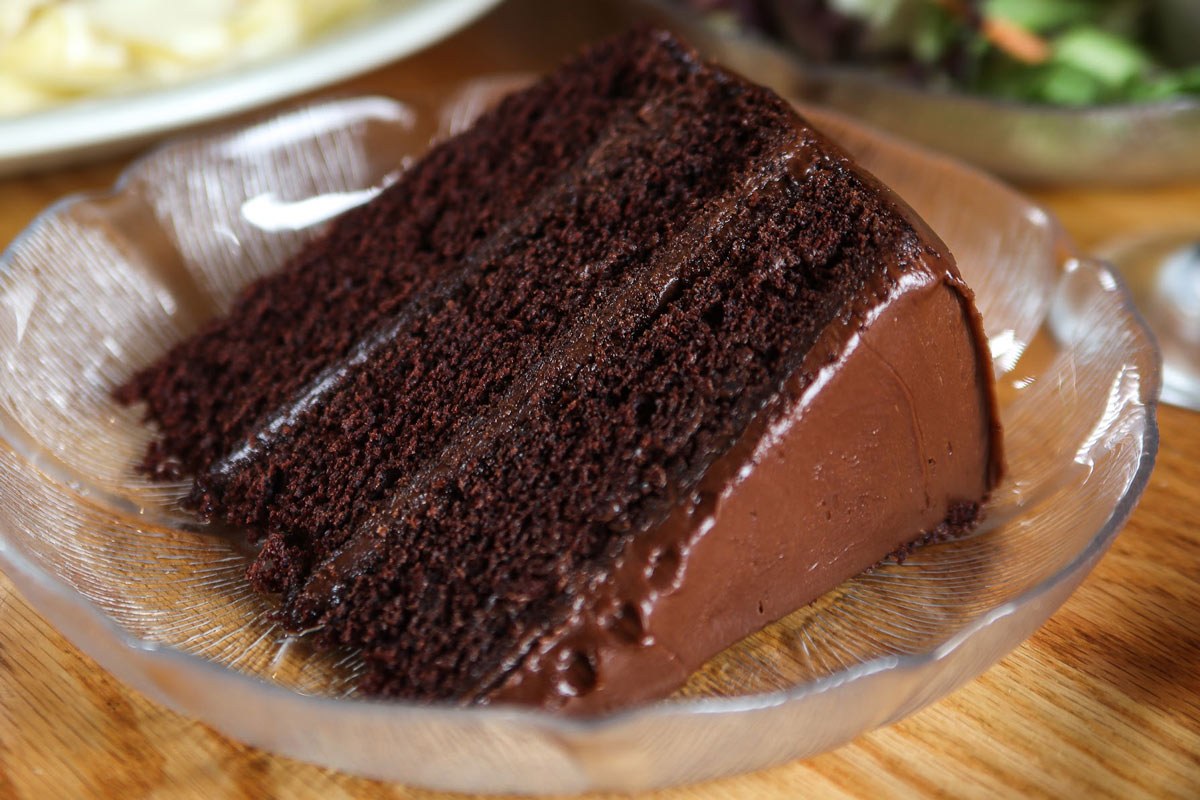 Chocolate Cake served