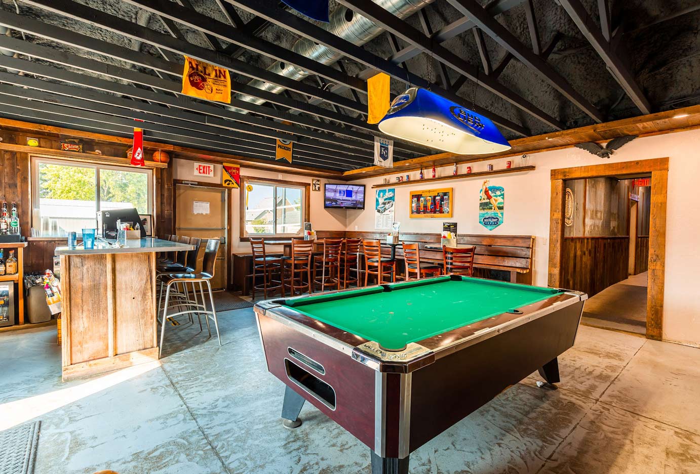 interior with a pool table