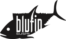BluFin Sushi Bar logo scroll