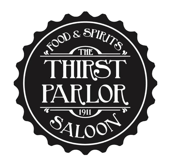 Thirst Parlor Saloon logo scroll