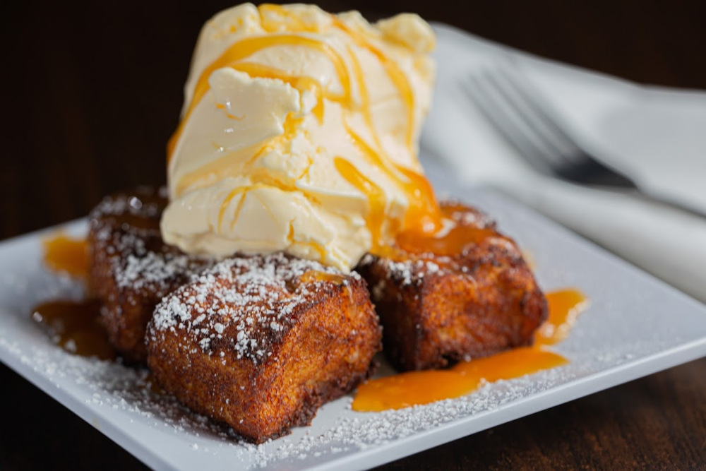 Fried bread pudding