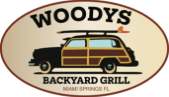 Woody's Backyard Grill logo scroll
