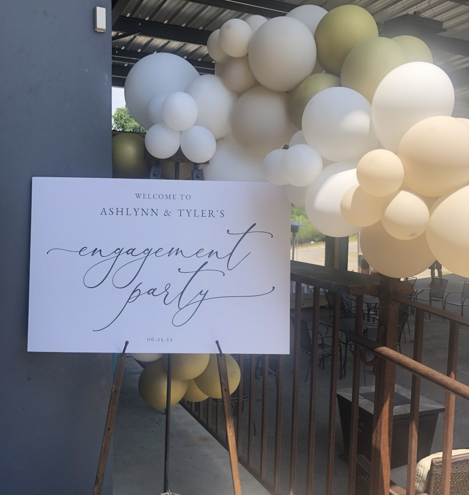 Engagement party sign