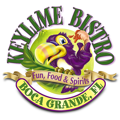 Keylime Bistro and Loose Caboose Ice Cream & Candy Shop logo scroll