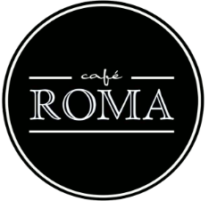 Cafe Roma logo scroll