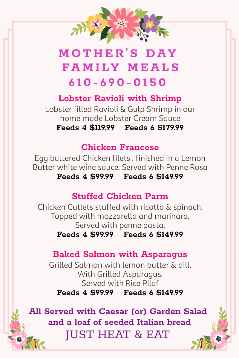 Mother's Day menu flyer 1