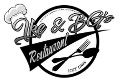 Ike and BG's logo top