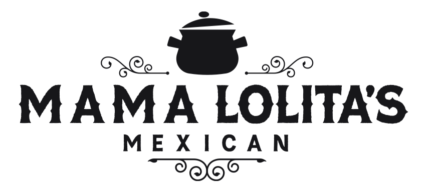 Mama Lolita's Mexican logo scroll