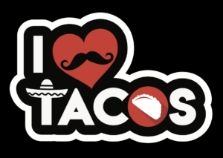 I Love Tacos logo scroll