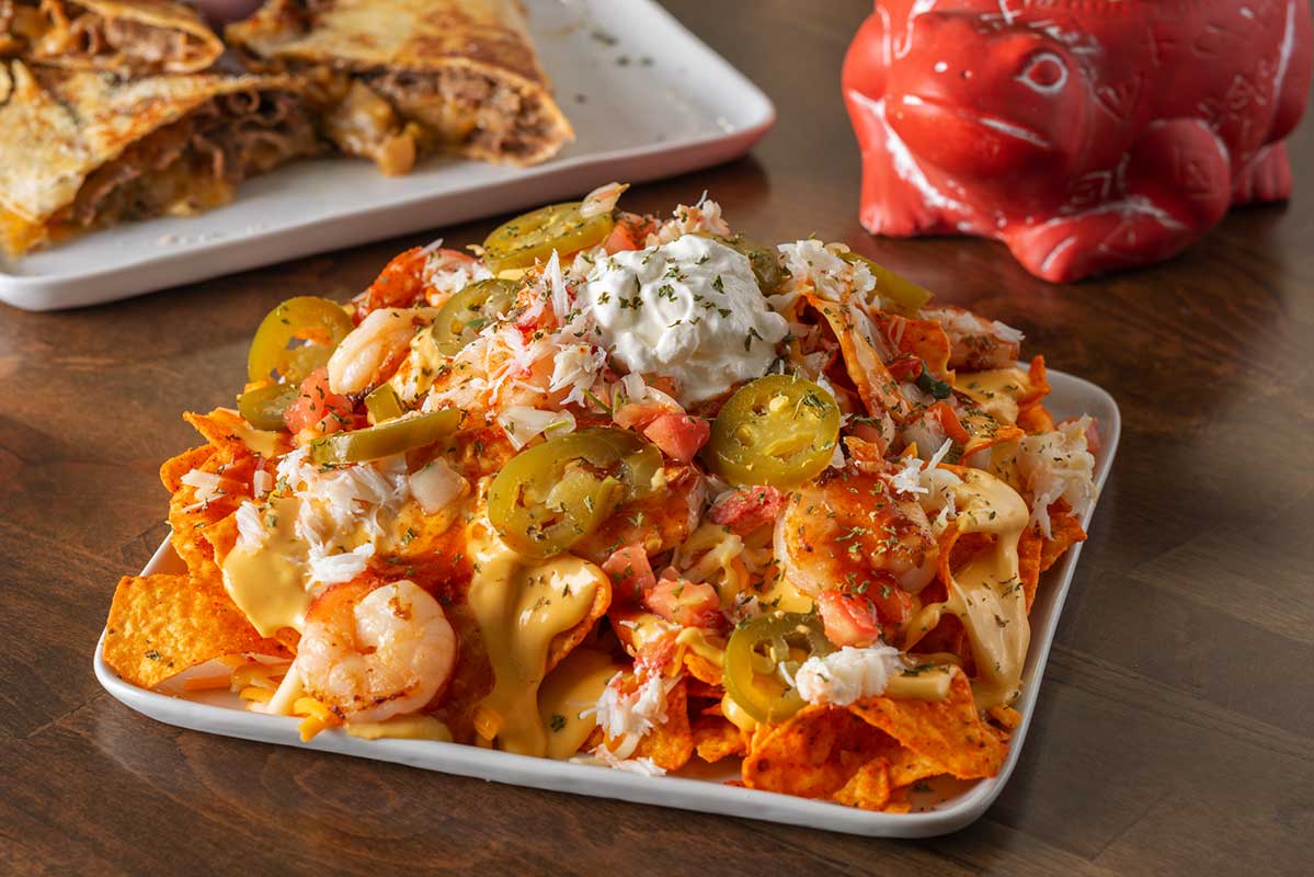 Seafood Nachos plate