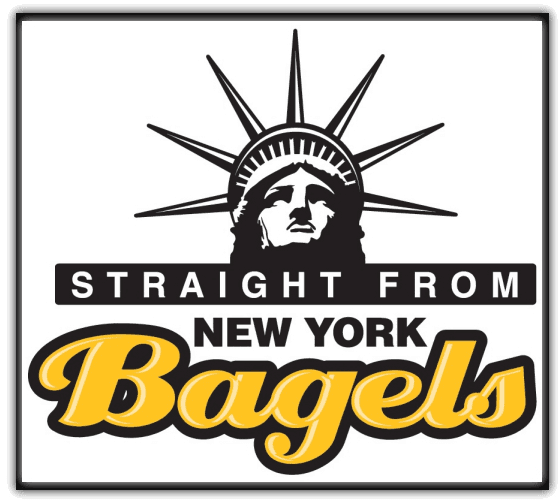 Straight from New York Bagels logo scroll