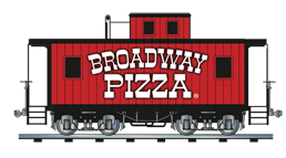 Broadway Pizza logo scroll