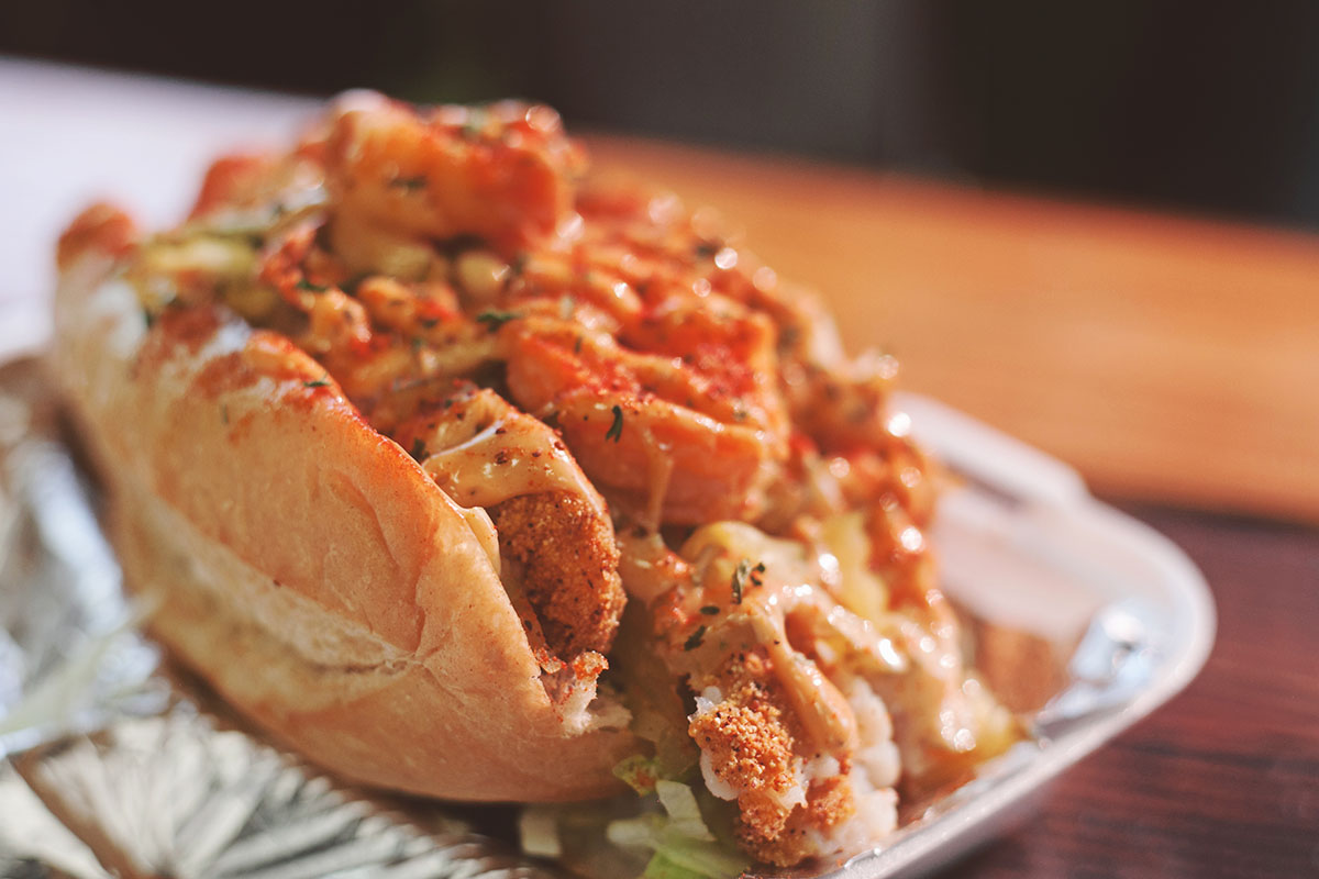 Catfish and shrimp Po' Boy