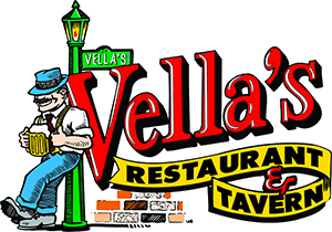 Vella's Restaurant & Tavern logo scroll