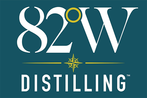 82 West Distilling logo scroll