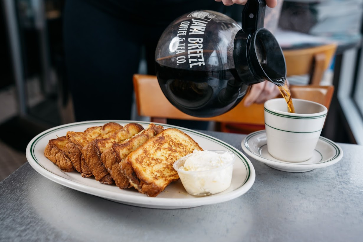 French toast served with coffee