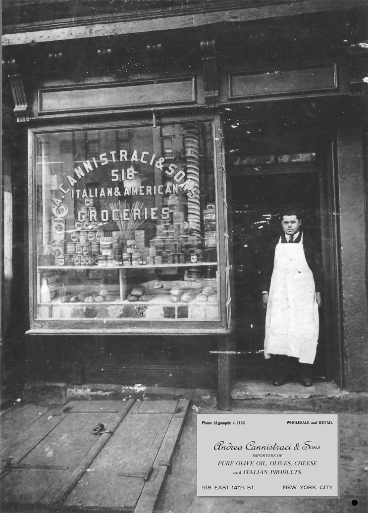 Exterior of the Andrea Cannistraci and Sons store back in the past