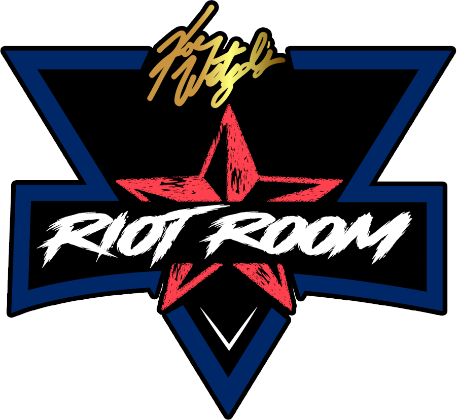 Koe Wetzel's Riot Room logo scroll