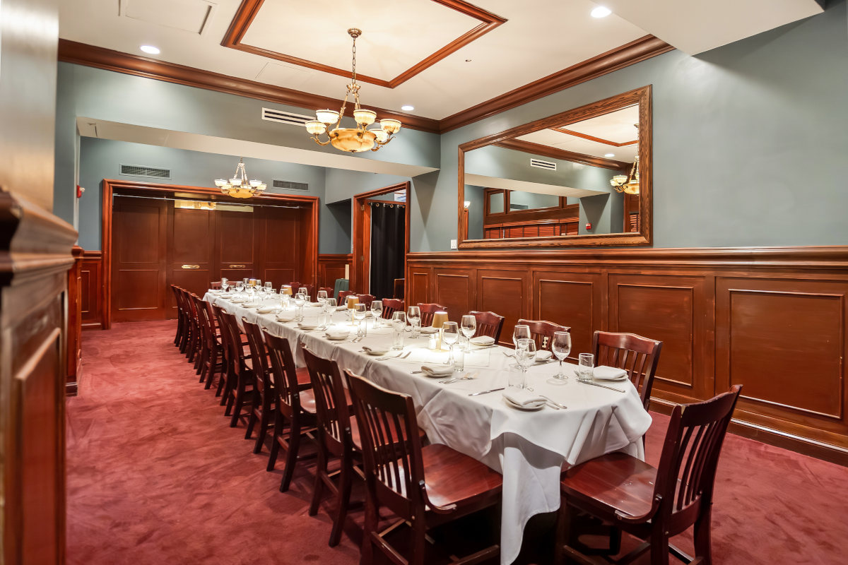 Interior, a dining table set for guests