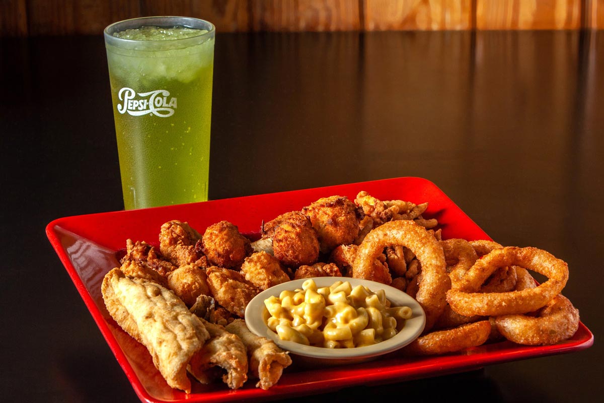 Fried food and mac & cheese