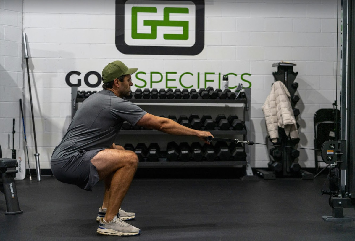 A men in a gym