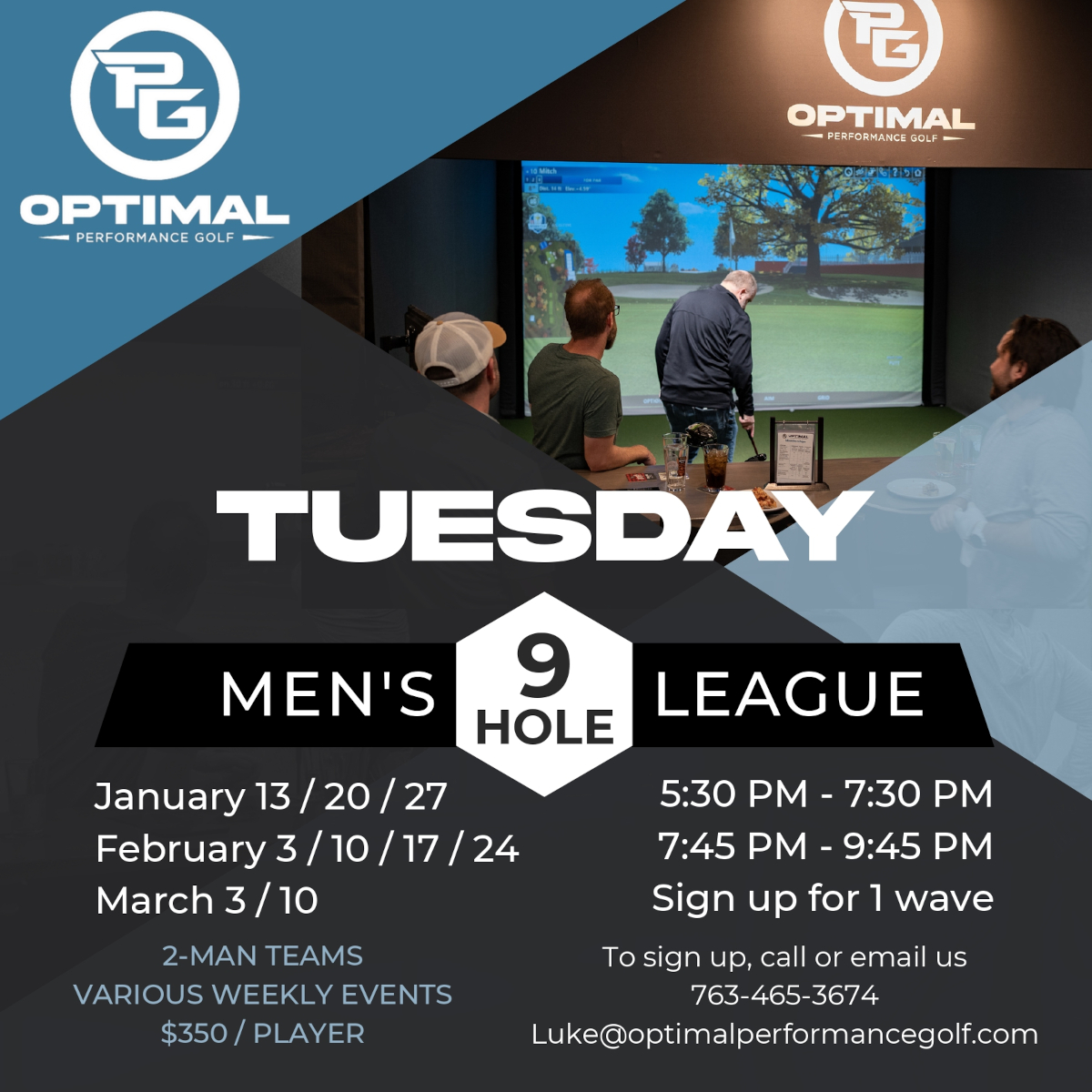 Tuesday nights man's 9 Hole league