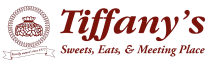 Tiffany's Sweets, Eats & Meeting Place logo scroll