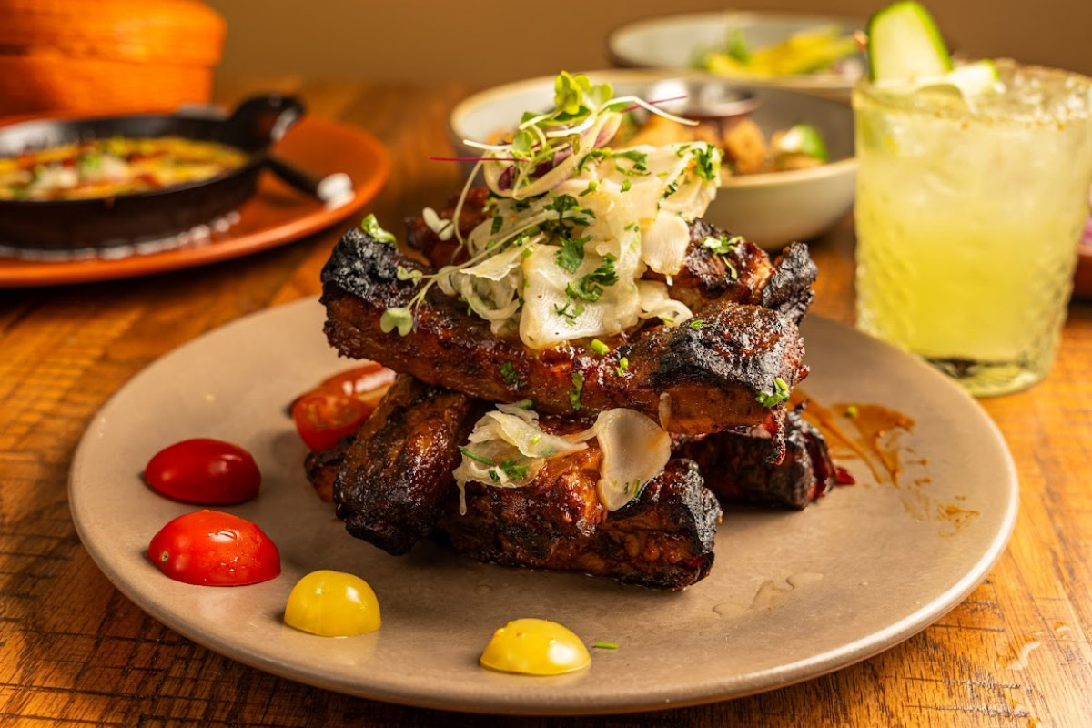 Served ribs