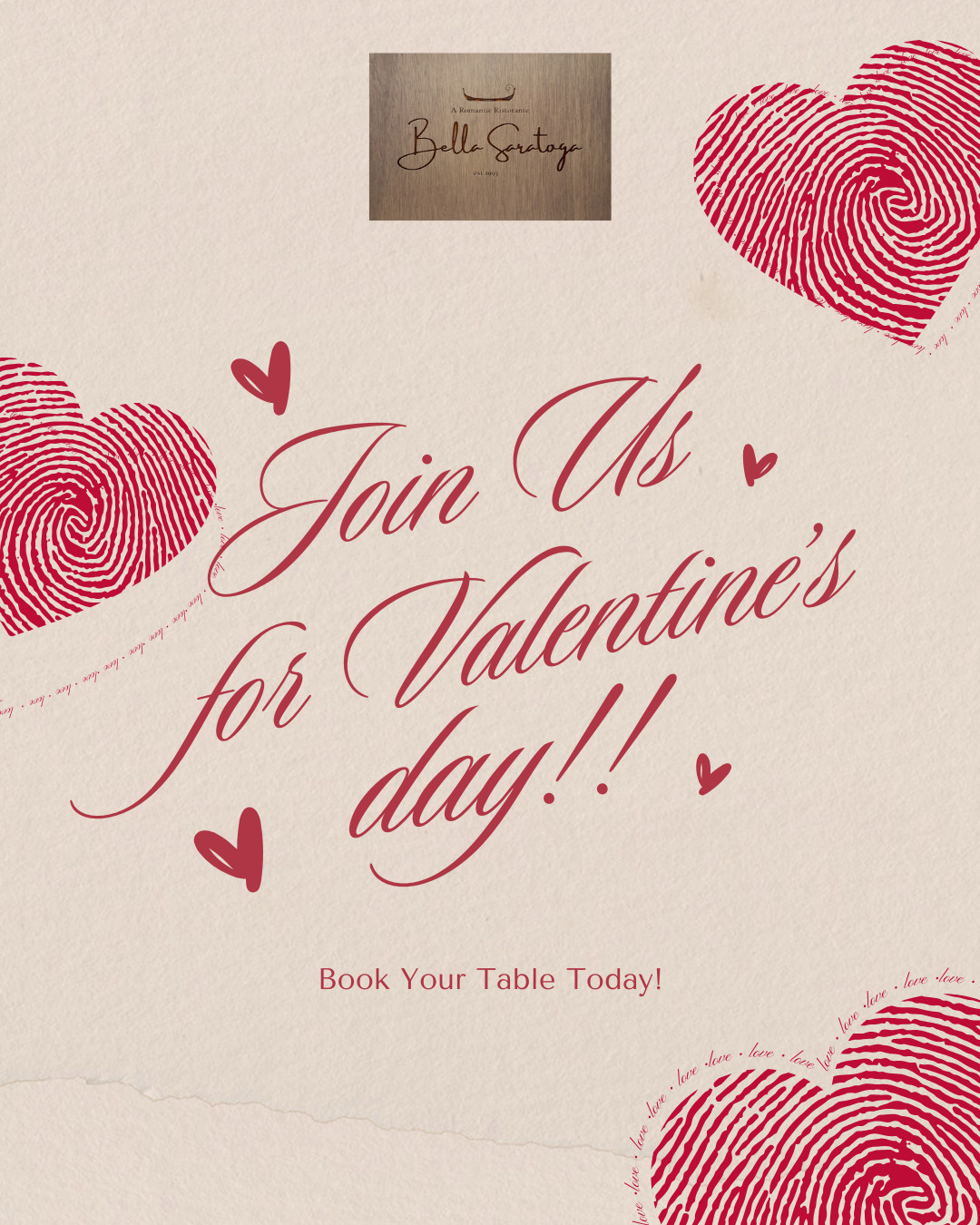 Join Us for Valentine's Day