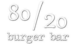 80/20 Burger Bar logo top - Homepage