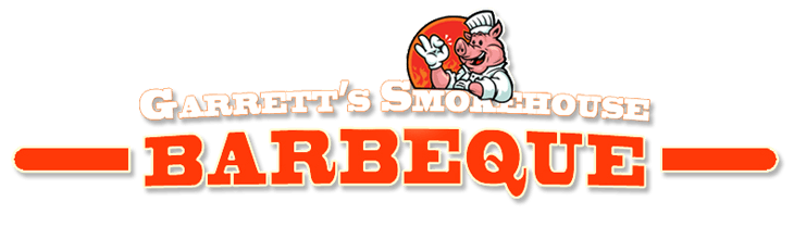Garrett's Smokehouse BBQ logo scroll