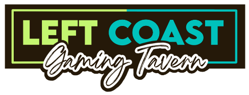 Left Coast Gaming Tavern logo scroll
