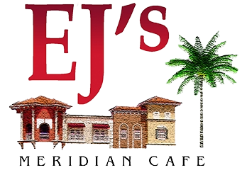 Ej's Meridian Cafe logo scroll