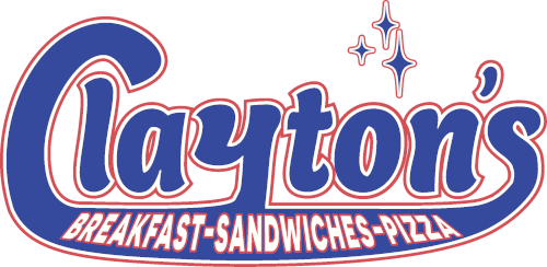 Clayton's Breakfast, Sandwiches, and Pizza logo top