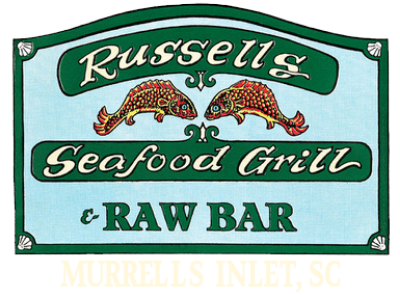 Russell’s Seafood Grill logo scroll