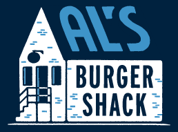 Al's Burger Shack logo scroll