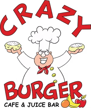 Crazy Burger Cafe & Juice Bar logo scroll