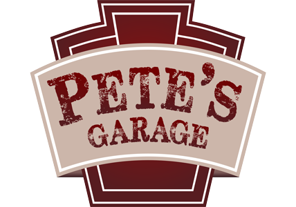 Pete's Garage Restaurant logo top