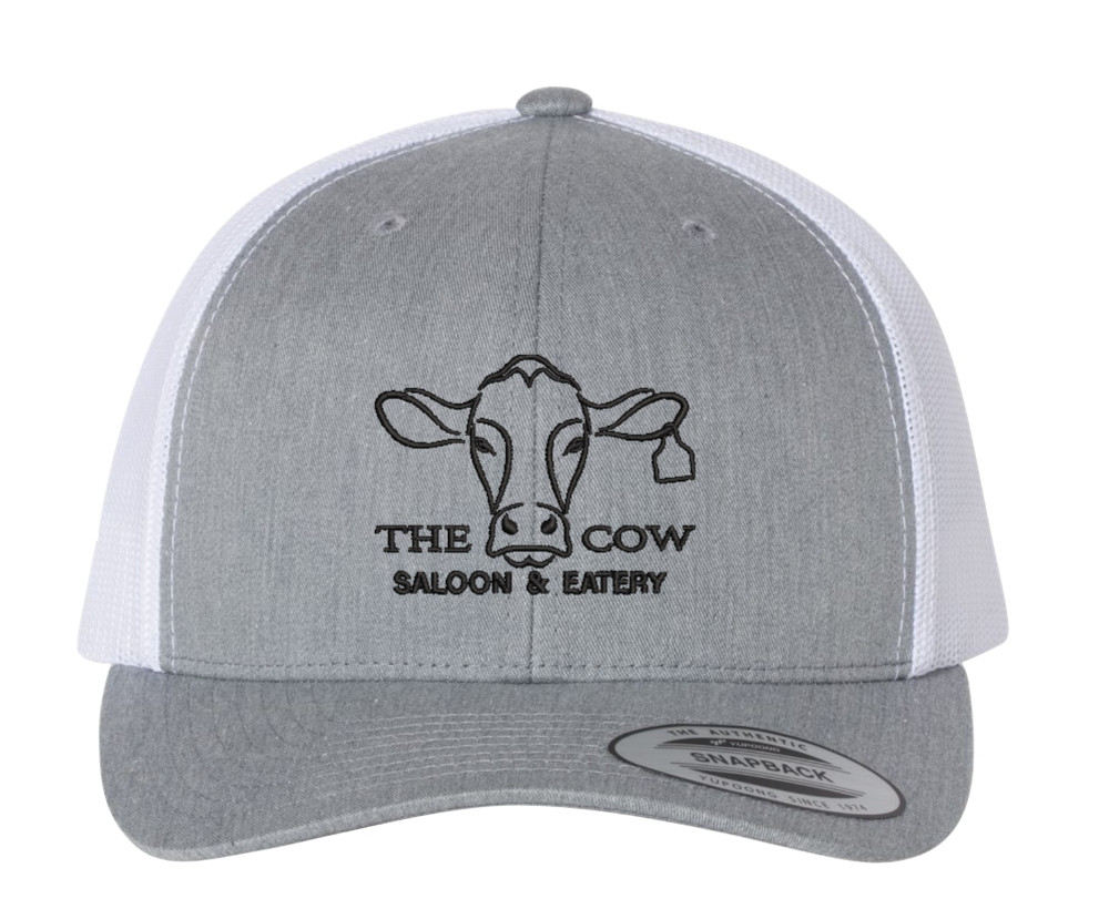 gray trucker cap with logo