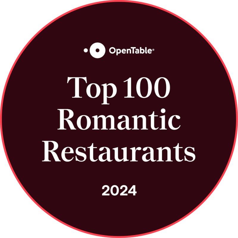 OpenTable Top 100 Romantic badge