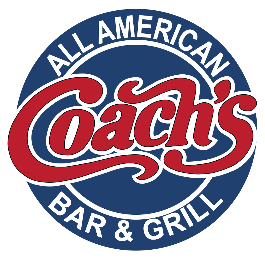 Coach's All American Bar and Grill logo scroll