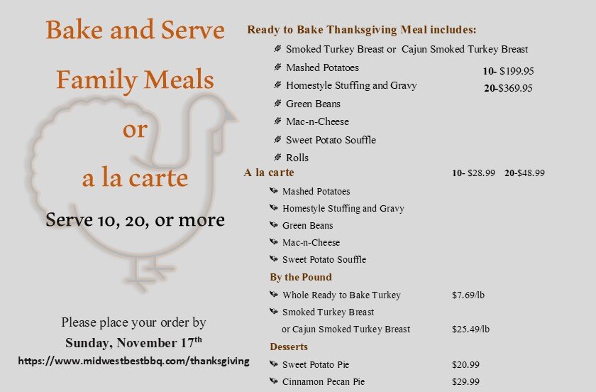 Thanksgiving menu 2