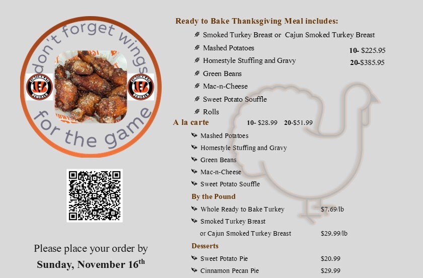 Thanksgiving menu 1
