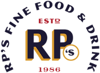 Rp's Fine food and drinks logo scroll