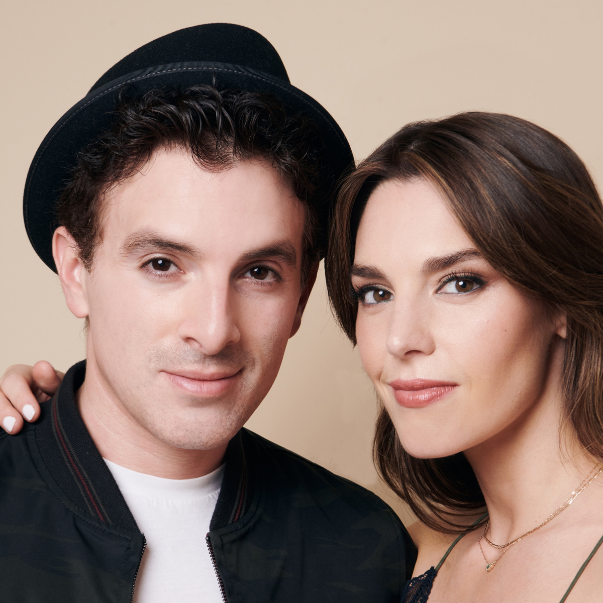 Close-up portrait photo of Kelli Barrett and Jarrod Spector