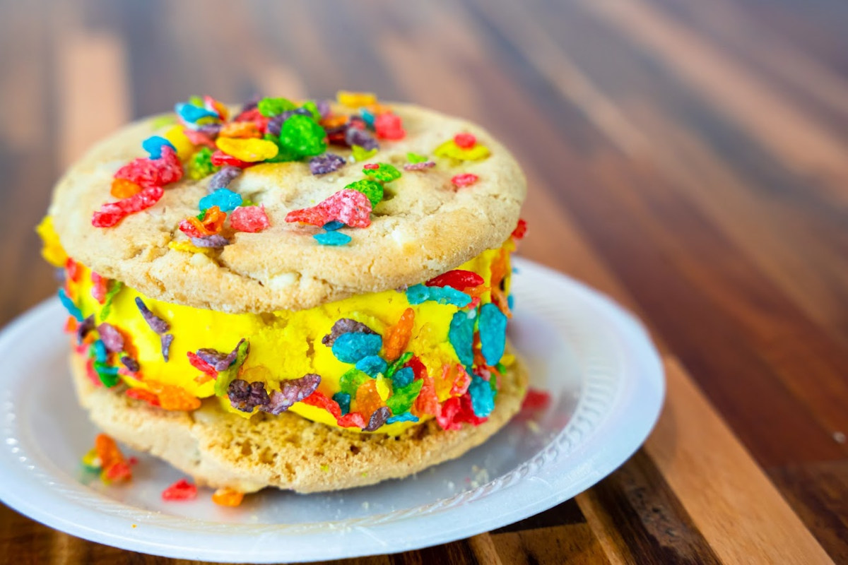 Colorful Ice Cream Cookie Sandwich